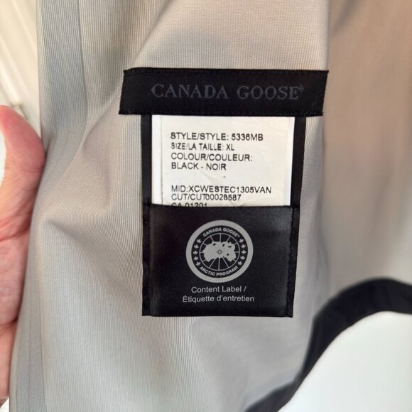 🖤 Canada Goose Black Shell Jacket - Style 5336MB (Size XL) 🖤 - Picture 8 of 10